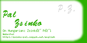 pal zsinko business card